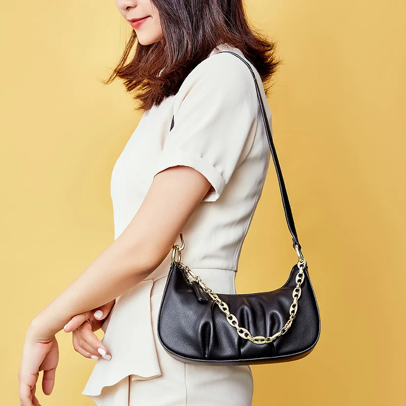 

Genuine Leather Shoulder Bag Luxury Handbags Women Bags Designer Ladies Small Crossbody Bags Fashion Armpit Bag Totes Purse