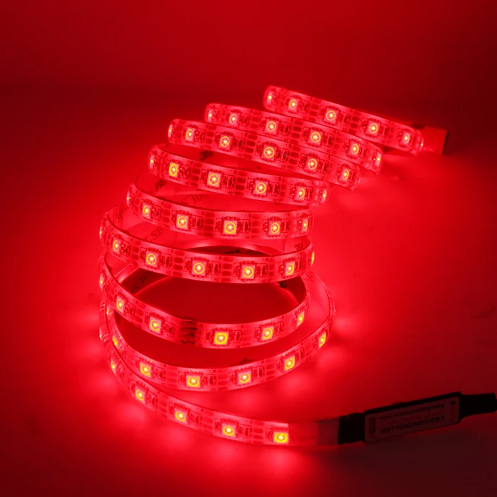 Светодиодный ремень USB зарядное устройство 5V цветная вспышка RGB цвет ТВ фон компьютерный стол пульт дистанционного управления лампа ремень