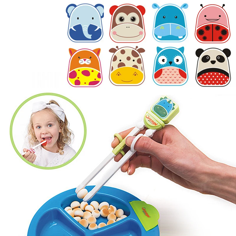 

1Pair Children Practical Training Chopsticks Kids Beginner Learning Helper Eating Tool Baby Practice Chopsticks Accessories