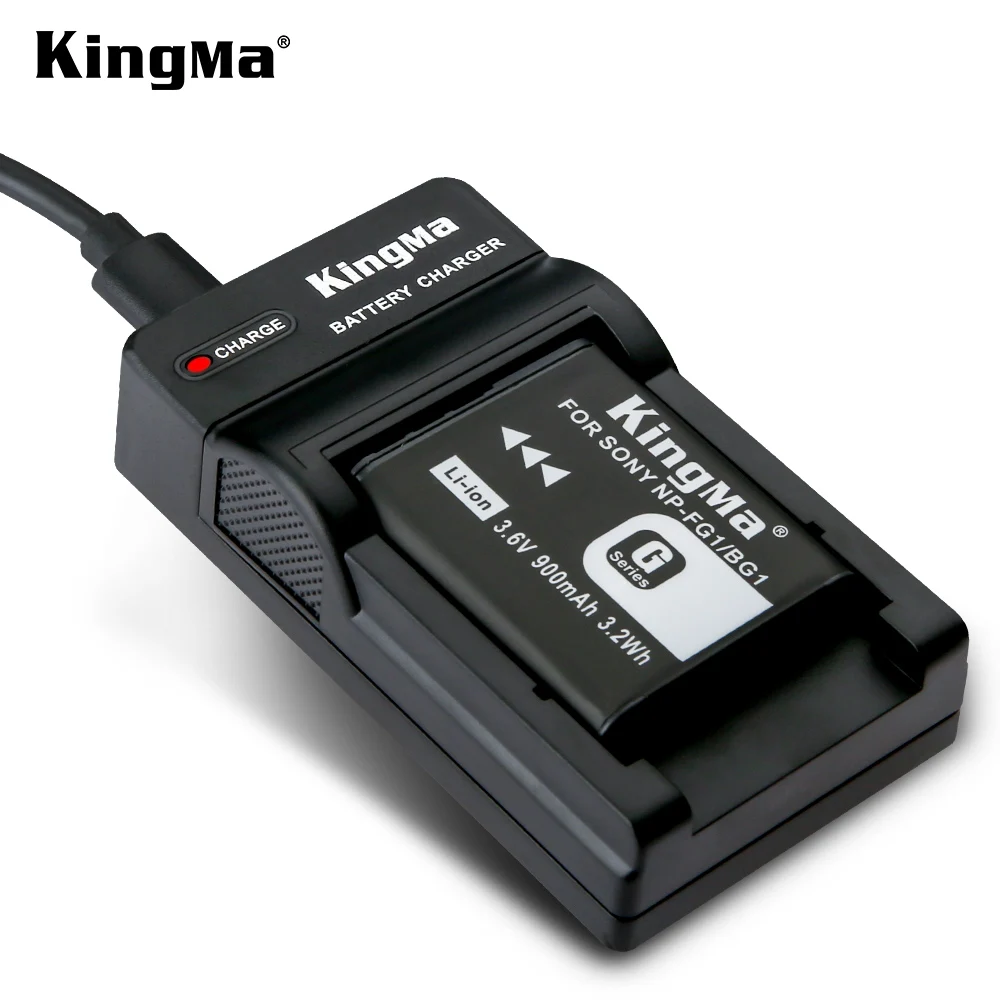 Зарядное устройство KingMa NP-BG1 NP-FG1, USB-устройство для зарядки аккумуляторов Sony H7, HX7, HX5C, HX9, HX30, WX10, WX1, HX10, H50, T20, T100, для камер