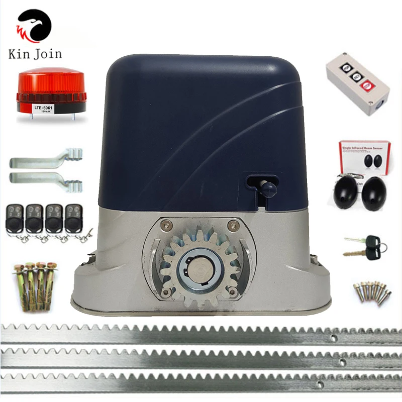 

KINJOIN Move 800kg Door AUTOMATIC SLIDE GATE OPENER ELECTRIC OPERATOR Wheeled Machine DOOR SECURITY Kits With 4m Rack