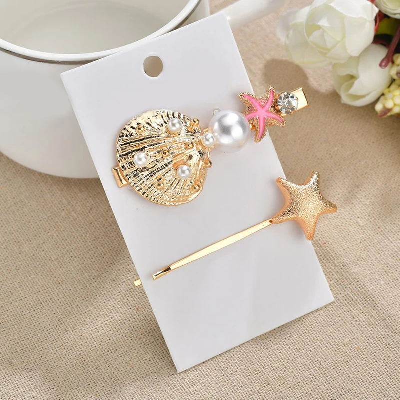 Новая модная Заколка-пряжка для женщин Ретро пляжная металлическая оболочка