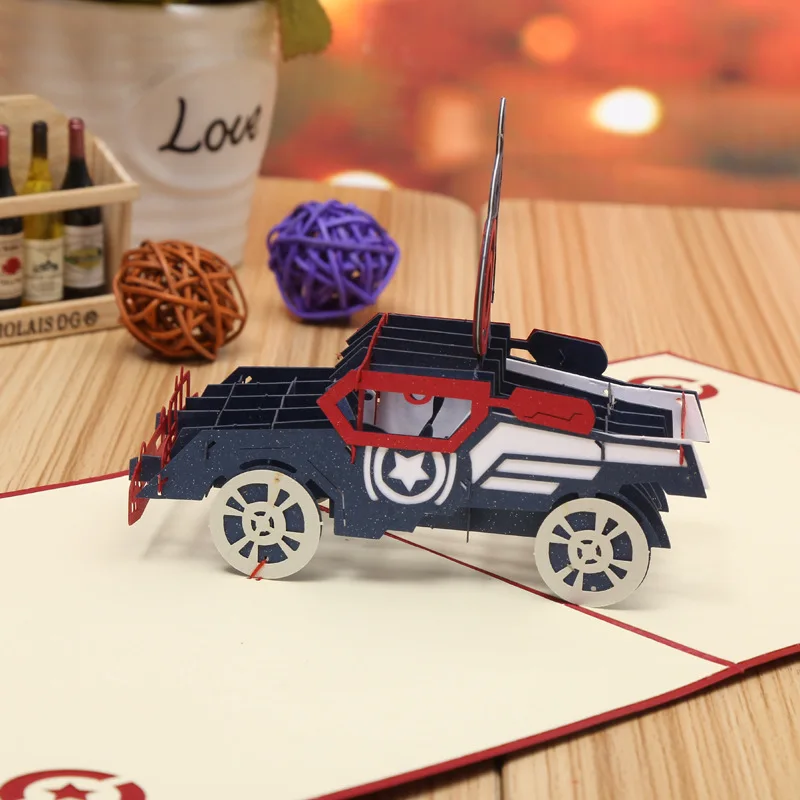 3D стерео поздравительная открытка мстители супергерой Marvel Капитан Америка