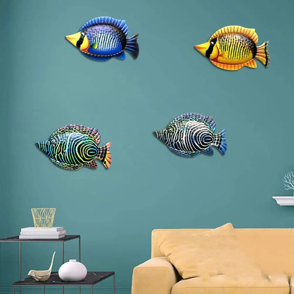 

1 шт., новинка, Настенный декор в виде тропической рыбы, украшение для творчества, настенное украшение для дома I2Z2