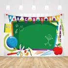 Фон для фотосъемки, обучающий фон с АБС-буквами для фотостудии, зеленая доска, Канцтовары, украшение для школы