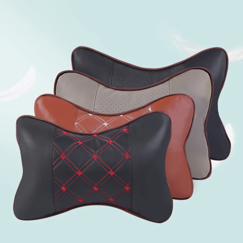 1 шт. Автомобильная подушка для головы из ПУ кожи |