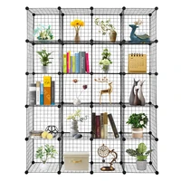 US Warehouse20-Cube Organizer Cube Storage Storage Shelves Wire Cube Storage Origami Shelves Metal Grid Multifunction Shelving