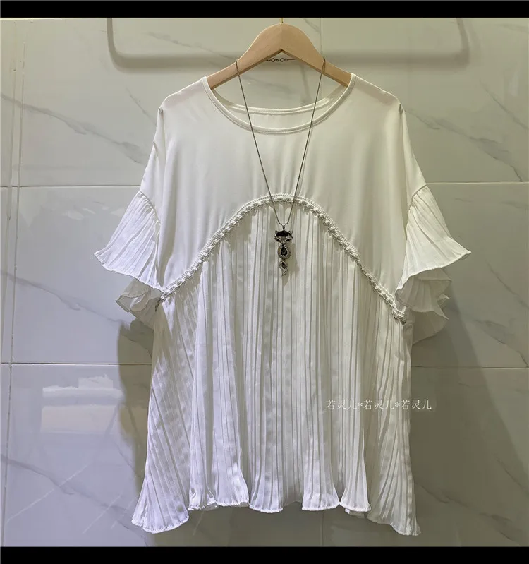 

loose women pregant tees summer pleated tops for women fashion tops womens clothing