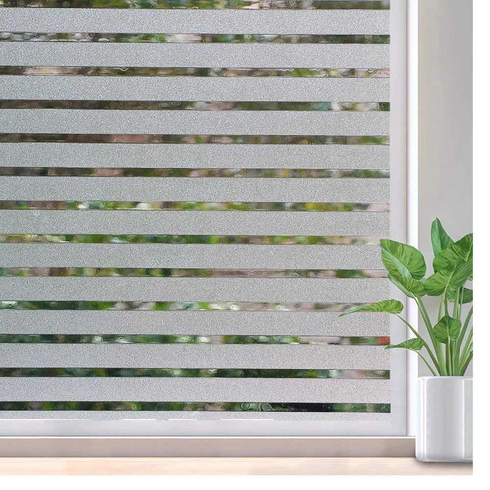 Декоративная матовая полупрозрачная оконная пленка статическая липкая