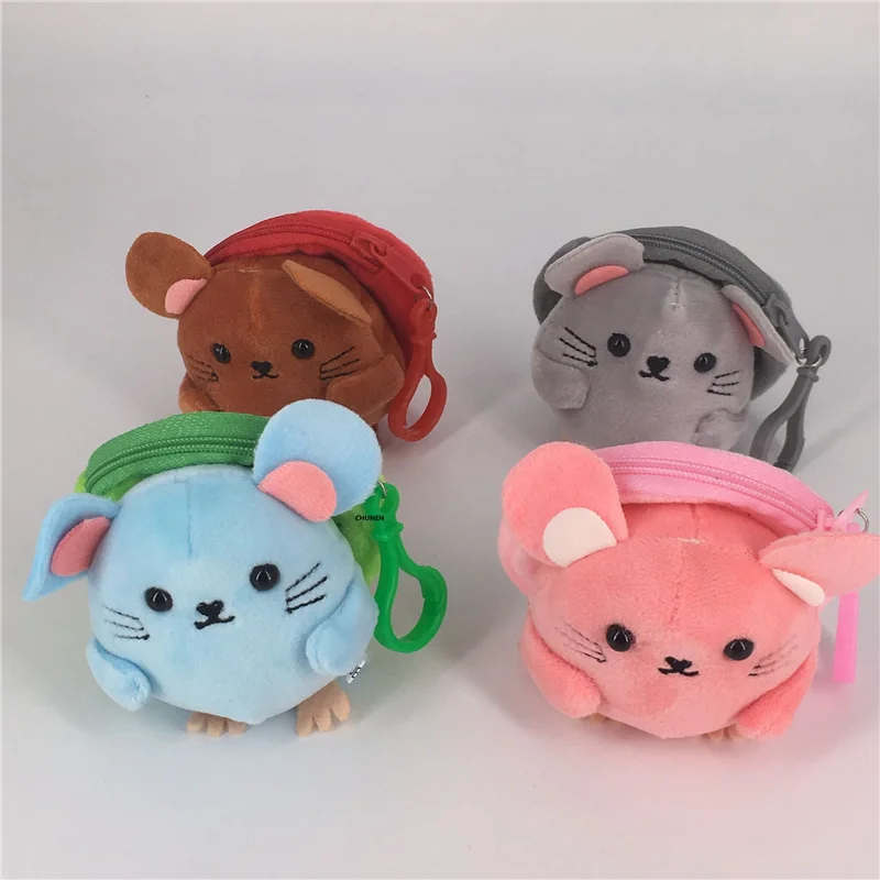 Новинка 10 см плюшевый Кошелек с изображением мышки цепочкой для ключей