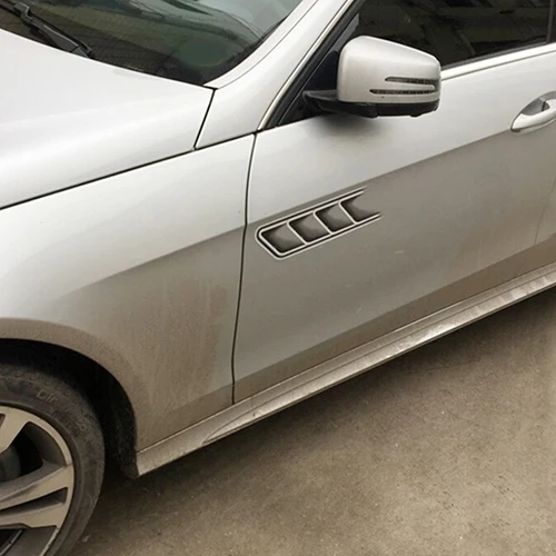 

2Pcs/Set Creative 3D Car Stickers Side Fake Vents Front Cover Decorative Decals Sticker Waterproof