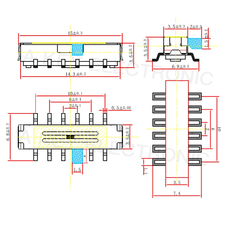 MSKT-42D01T(4P2T) маленький вытяжной 12 футов 2 уровня горизонтальный патч Мини-вытяжной