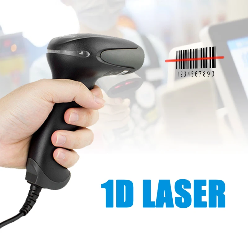 

NETUM RD-1908 Handheld Fast Wireless Laser Barcode Scanner 1D USB Bar Code Reader Support Inventory Supermarket POS Retail Shop