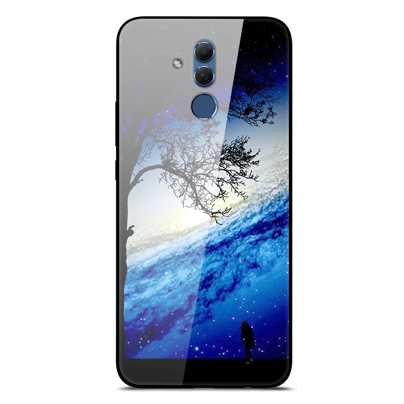 Mate 20 Lite чехол для huawei mate 20 Lite чехол s 6,3 силиконовый бампер из закаленного стекла+ Жесткая задняя крышка из поликарбоната чехол для телефона s Coque - Цвет: 56
