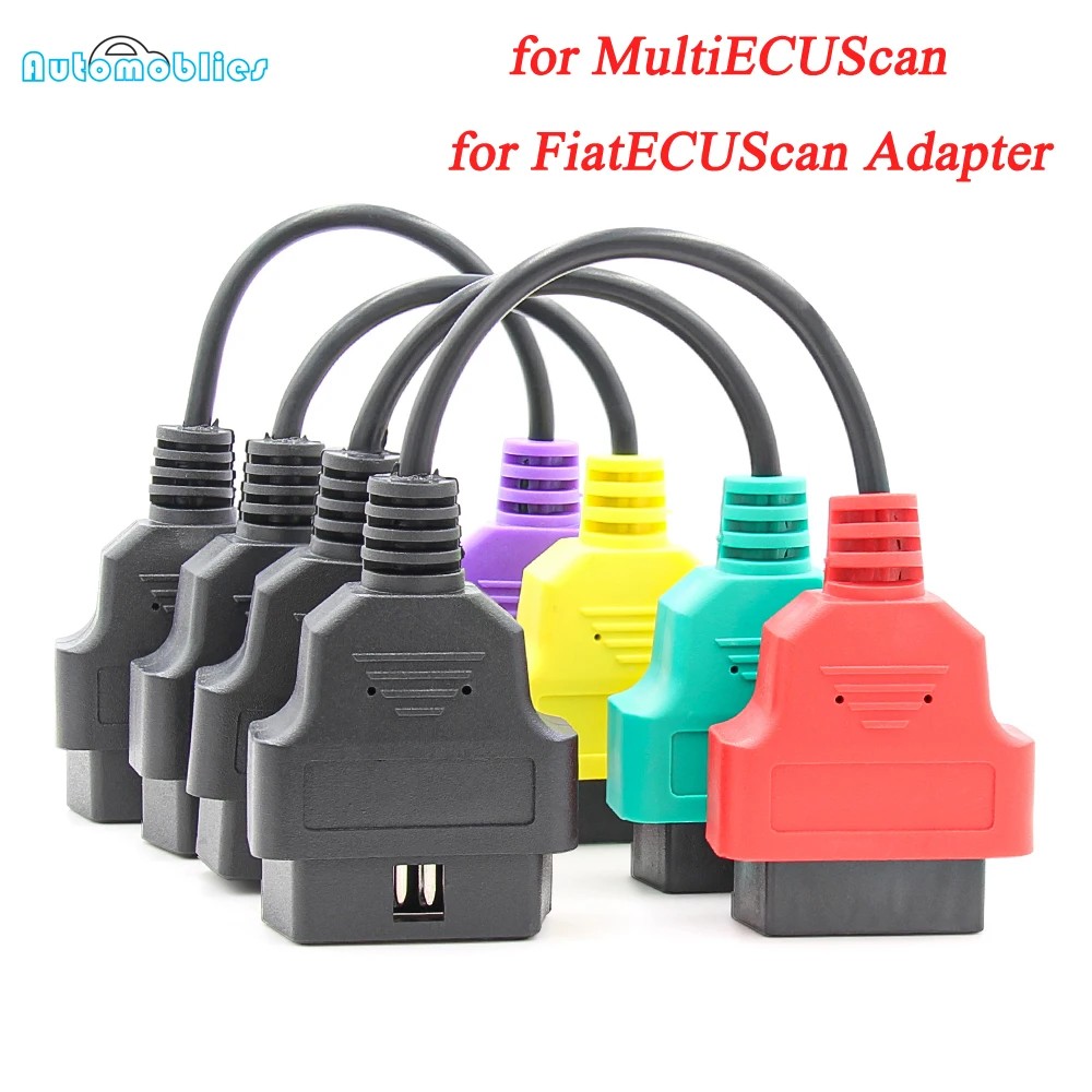 Полный комплект для Fiat MultiECUScan/FiatECUScan кабелей адаптеров OBD OBD2 кабели ЭБУ
