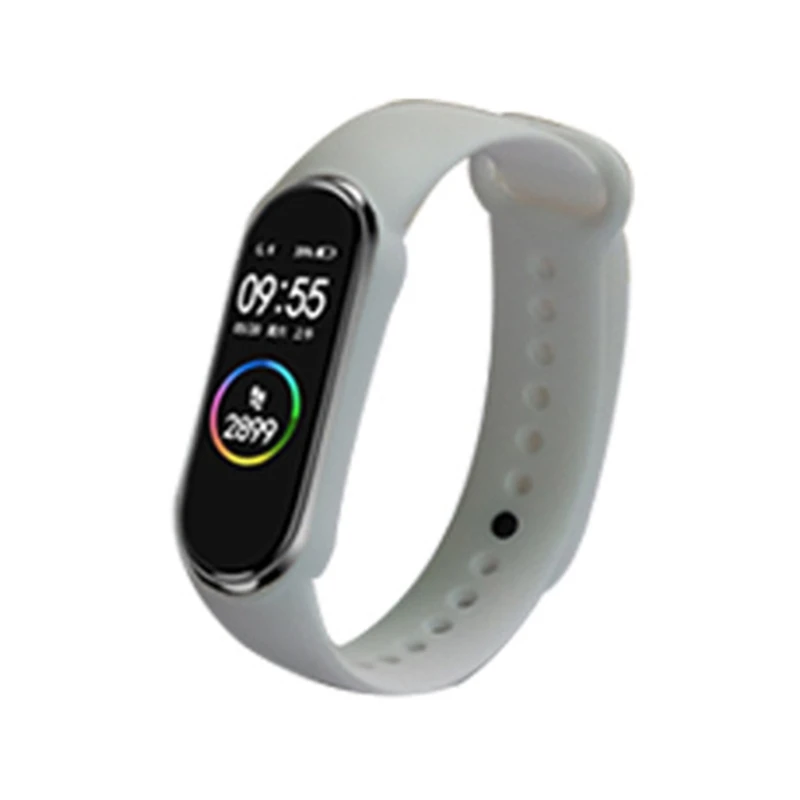 

K92F Silicone Bands Compatible with Mi Band 6 5 Sports Watch Wrist Straps Loop Bracelet Replacement Waterproof Sweatproof