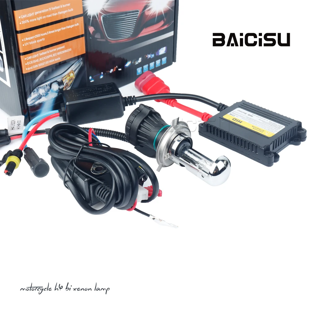 Передняя фара мотоцикла hid xenon universal Hi/Lo для H4 bi ксеноновые аксессуары HID