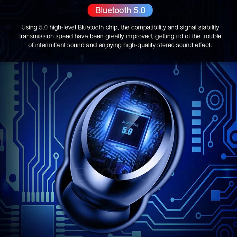 Новые TWS 5,0 Bluetooth наушники 8D стерео беспроводные наушники мини беспроводные наушники с 1500 power Bank держатель телефона