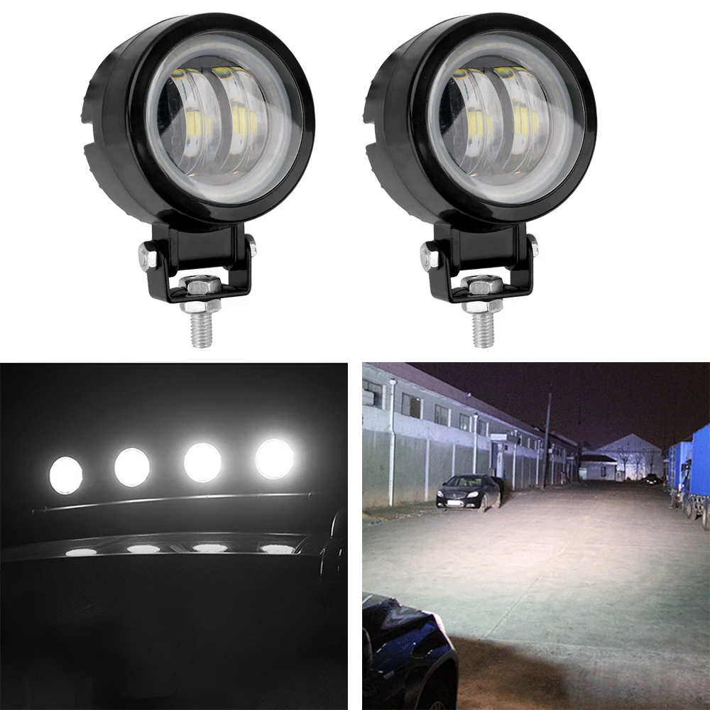

Portable Spotlights Bar Lights Motorcycle Offroad Truck Driving Car Boat 20W 12V 24V 6000K White/blue Waterproof Round LED Night