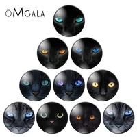 hot sale 10pcs1214161820222530mm cat eyes and black cat handmade photo glass drop style cabochons jewelry accessories