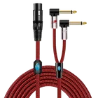 XLR Женский двойной 14 ''TS моно-штекер 6,35 мм штекер аудио кабель для микрофона усилитель, работающий на основании технологии