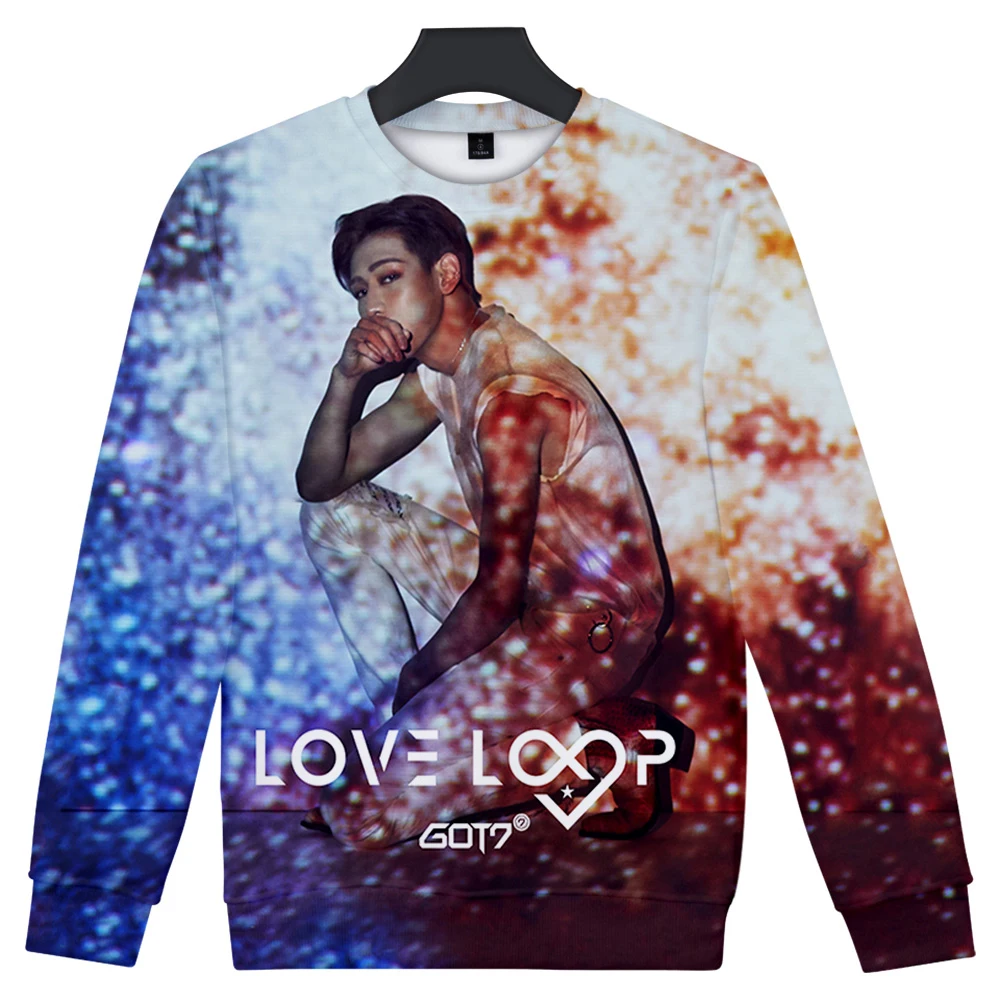 

Love Got7 Sweatshirt Women 3D print Hip Hop 2019 New album Call My Name Fashion Women Hoodies And Sweatshirts Famous Clothes