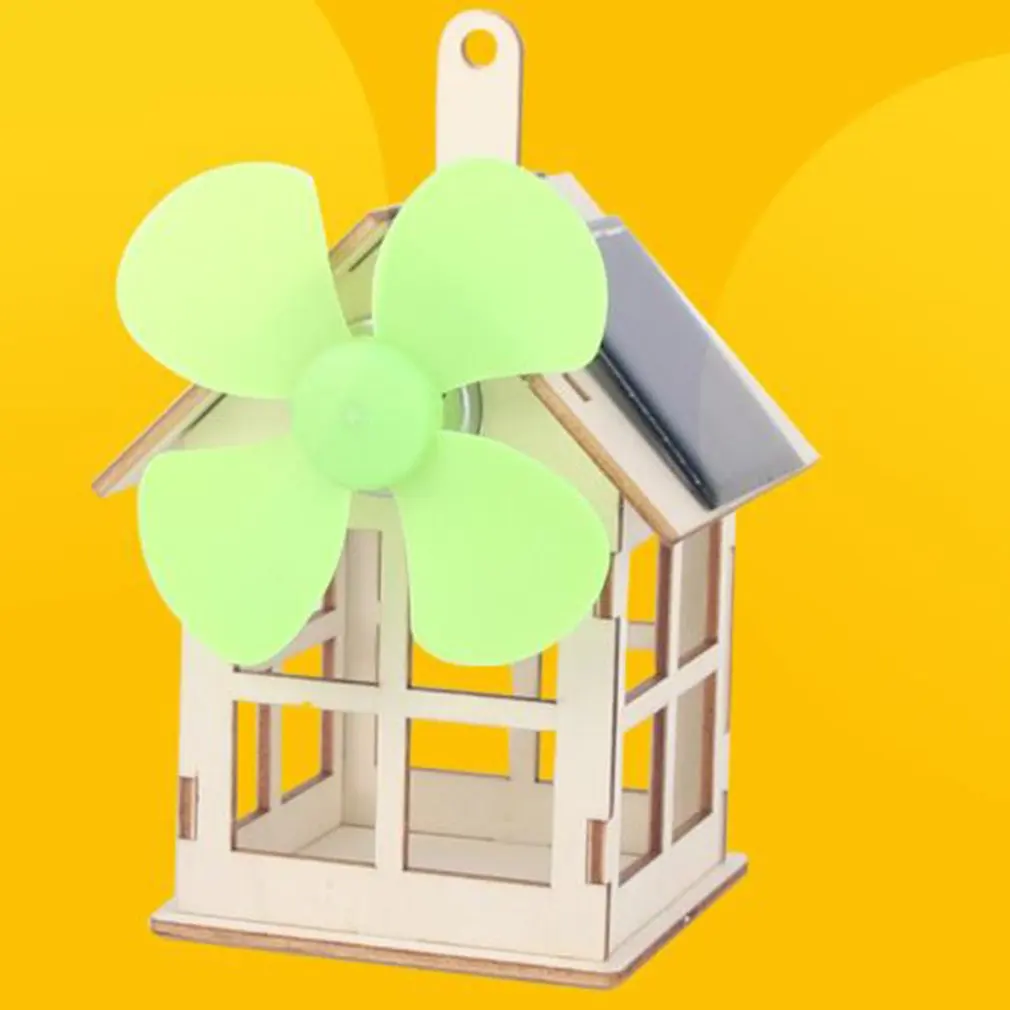 

Solar House With Wheel Motors Electronic Assembly Kit DIY Model Kit STEM Toys Mini House Circuit Building Projects