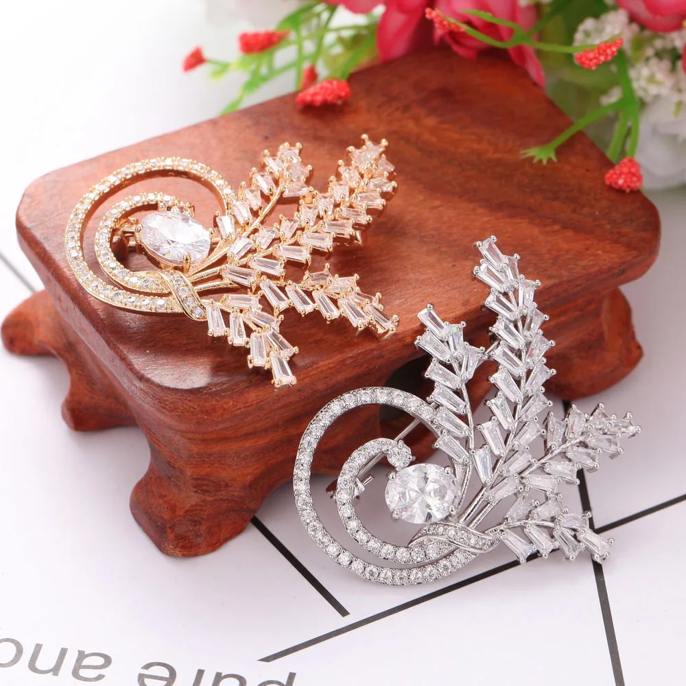 Женская Брошь в виде пшеницы с шипами, 3 А