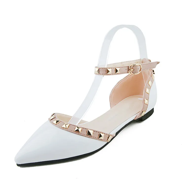 Женские туфли с острым носком летние пикантные элегантные в римском стиле