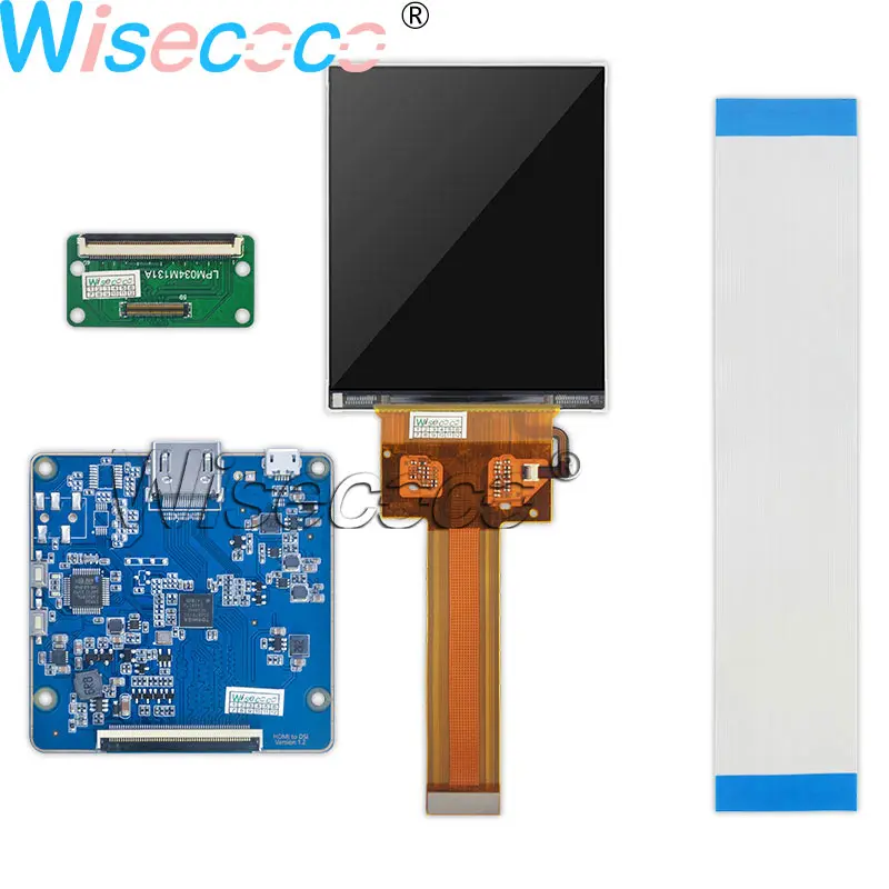 Wisecoco 3,4 дюймов 651 PPI LPM034M131A 1440 × 1700 ips ЖК-экран 60 контактов с MIPI HDMI USB плата драйвера для ручных и КПК