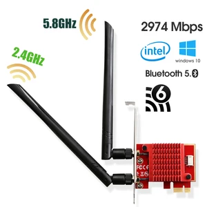 Wi-Fi-адаптер Intel Ax200, 5 ГГц, ax200ngw, Wi-Fi-ключ 5 ГГц, Bluetooth-сеть, Wi-Fi 6 карт, Pci Express антенна для ПК