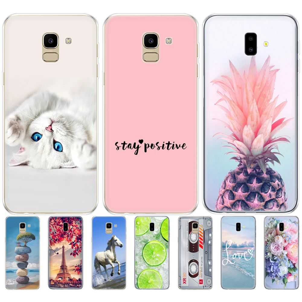 For Samsung J6 2018 Case EU J600 J600F SM-J600F Silicon Soft TPU Back Cover For Samsung Galaxy J6 Plus 2018 J6+ J610 J610F Coque