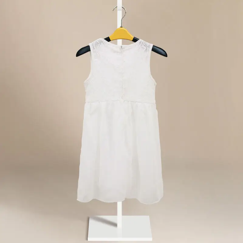 Модное белое кружевное платье для маленьких девочек праздничные нарядные