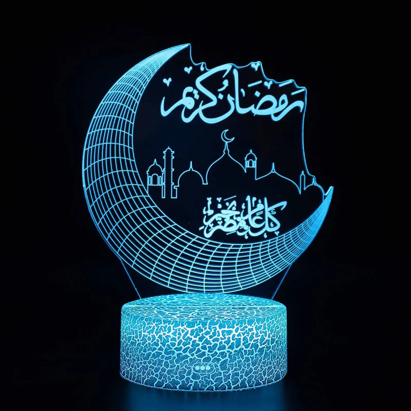 

Ramadan Decoration LED Lights For Home Desktop Lights Moon Stars Remote Control Colorful Lamp Islamic Eid Mubarak Ramadan Gifts