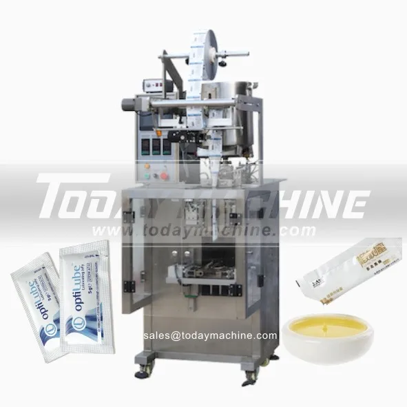 

Jelly packing machine Stick Packaging Filling Sealing Ice Pop Candy 3 Sides Sealing Honey Ice Lolly Packing Machine Oral gel