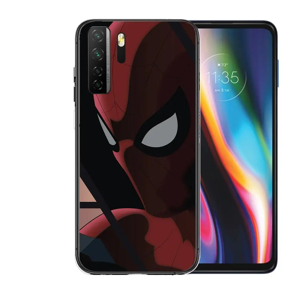 Роскошный черный мягкий чехол с изображением Человека-паука MARVEL пухом для Huawei Nova