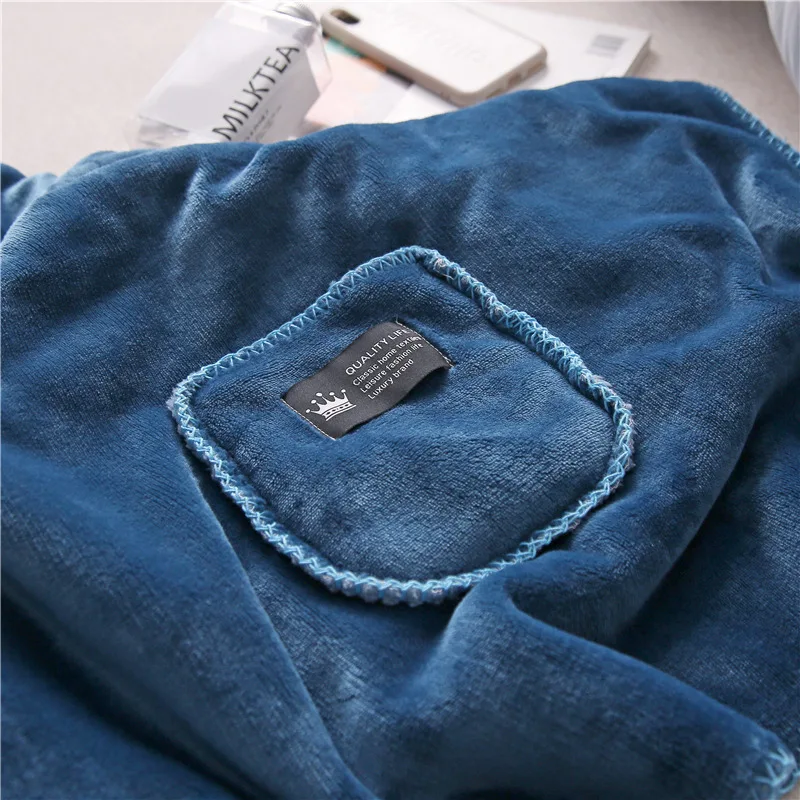 

New Arrival ladies shawl blanket multifunctional net red blanket winter thickened lambskin blanket office nap cover blanket