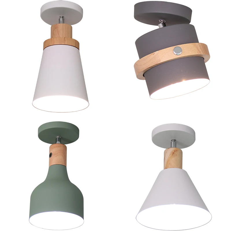 Вращающийся светодиодный потолочный светильник в скандинавском стиле лампа для