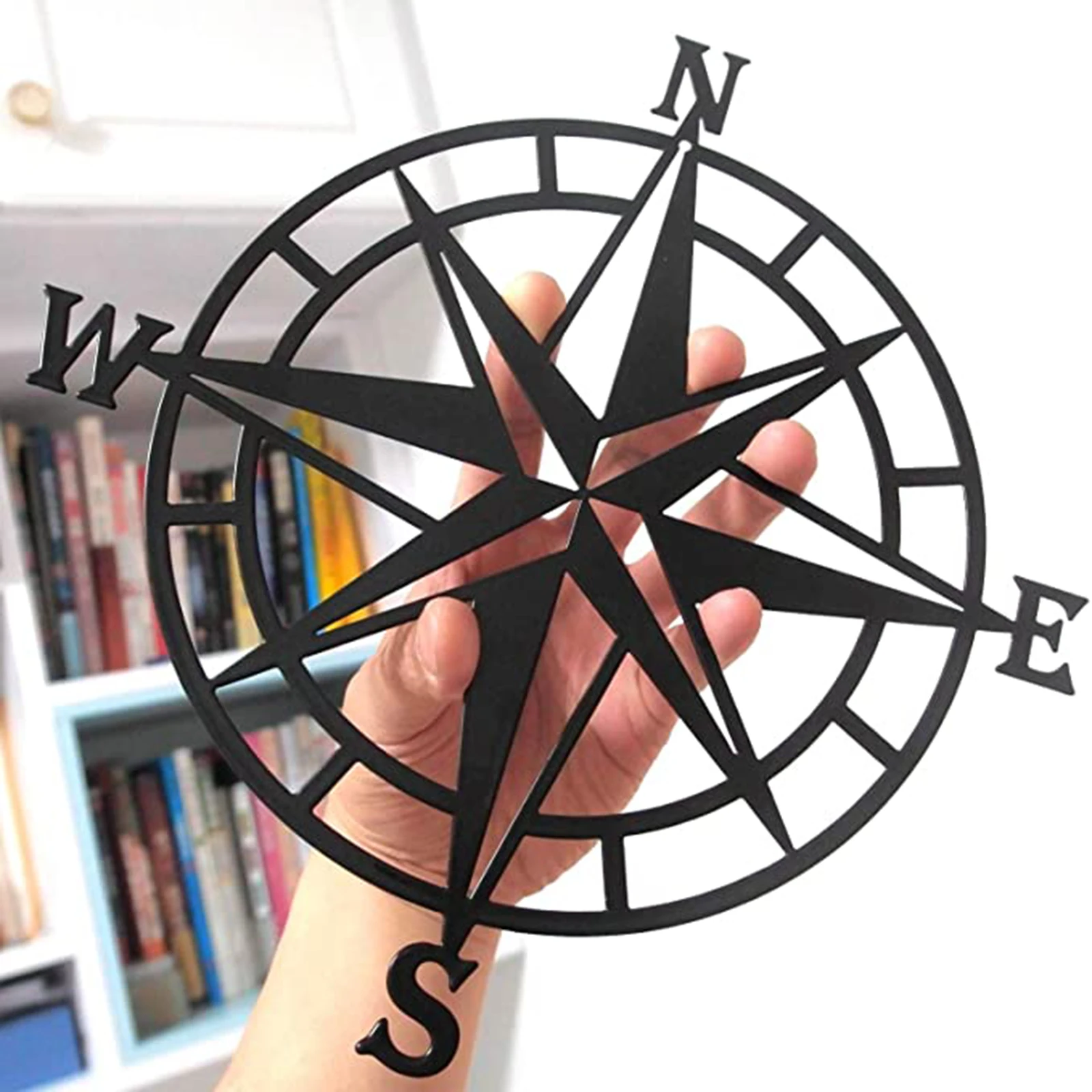 

Морская стена Haning Compass Декор Спальня пляж тема комната фермерский знак