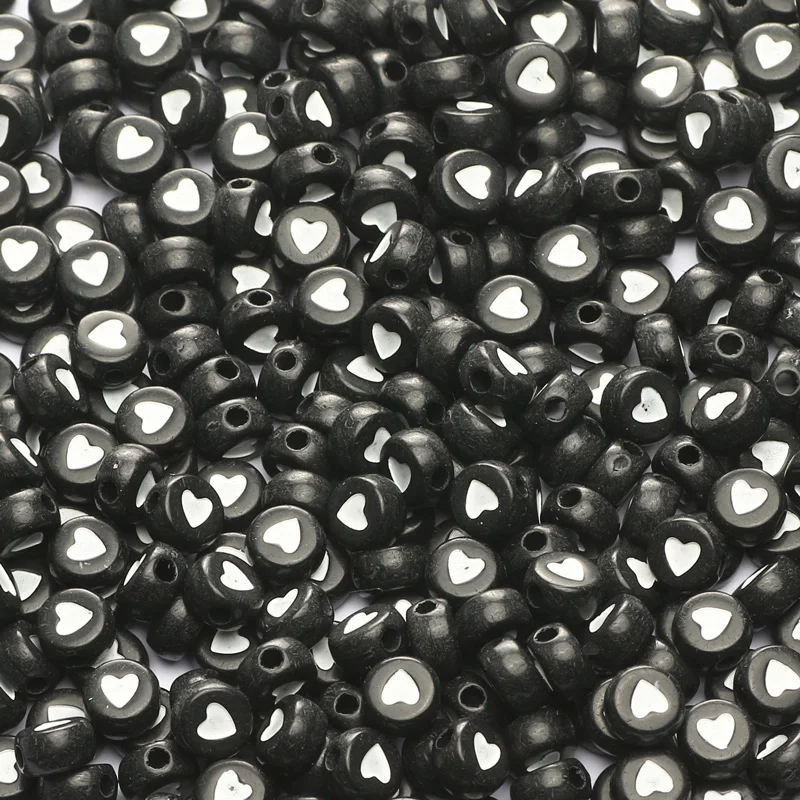 

Бусины акриловые в форме сердца, 7 мм, 100/200/500 шт.