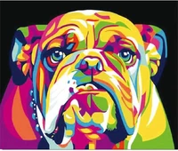 5d bulldog poured glue diamond painting kits scalloped edge full round drills mosaic embroidery home wall decoration unique gift