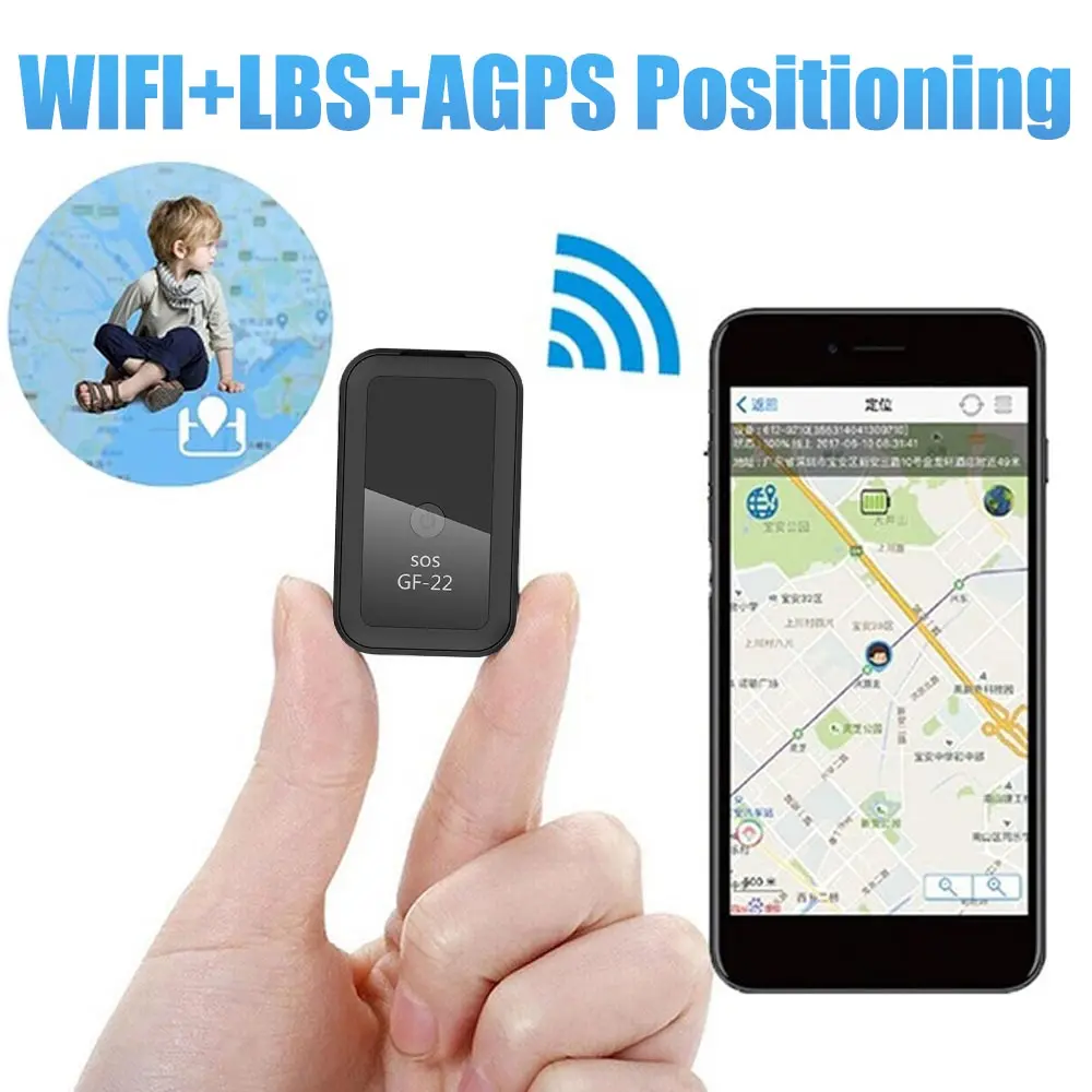 

Mini Car GPS Tracker Locator WIFI+LBS+GPS Real Time Tracking Anti-Lost Device Voice Control Recording For Car Motorcycle Vehicle