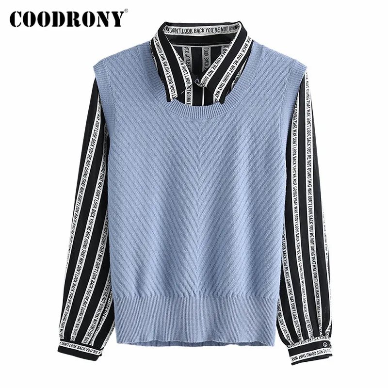 

COODRONY Brand Spring Autumn Business Casual Women Slim Sweaters Streetwear Fashion Elegant Knitted Female Soft Jumpers W1351