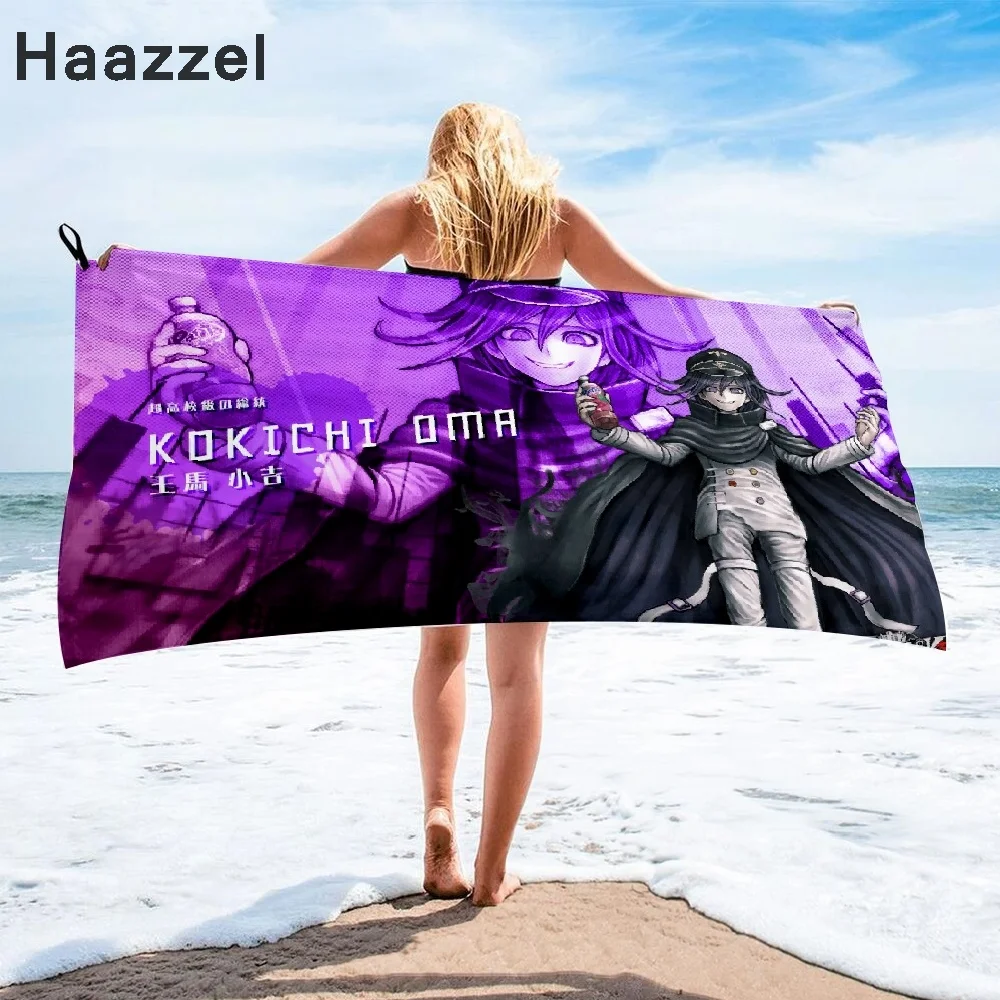 Danganronpa V3 Kokichi Oma Quicky-dry Microfiber Bath Towel beach towel printed long skirt wrapped bikini sunscreen blanket | Спорт и