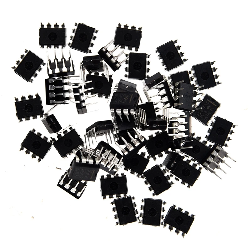 50 шт. NE555P NE555 DIP-8 один биполярный таймеры IC с 60 шт 8 Круглый контактный 2 54 мм Шаг DIP Ic