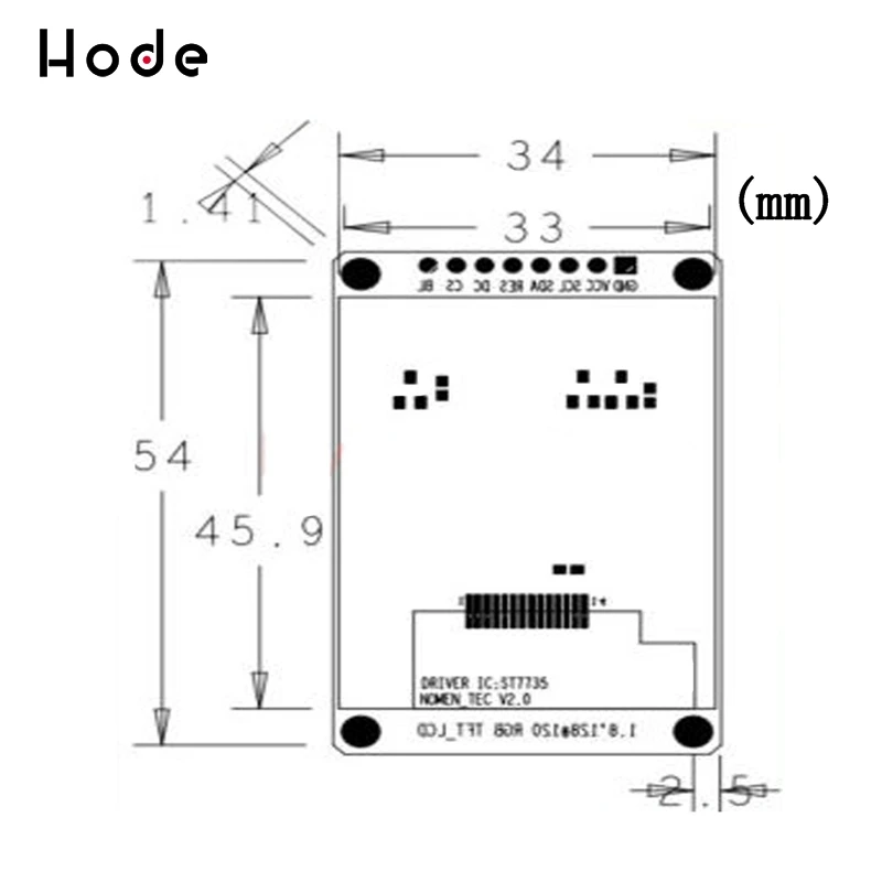 8-дюймовый TFT полноцветный 128x160 SPI ЖК-дисплей модуль замены OLED для Arduino |