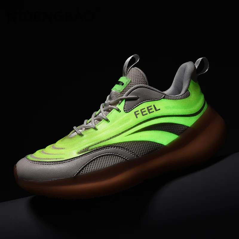 Men Sneakers 2021 Women's Sports Shoes Breathable Comfortable Noctilucent Style Jogging Running Trainers Non Slip Zapatilla