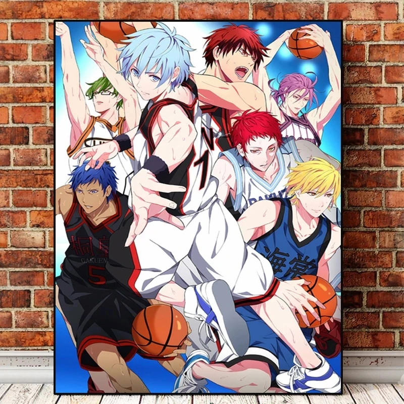 Картина на холсте японское классическое аниме Kuroko мальчик баскетбольная