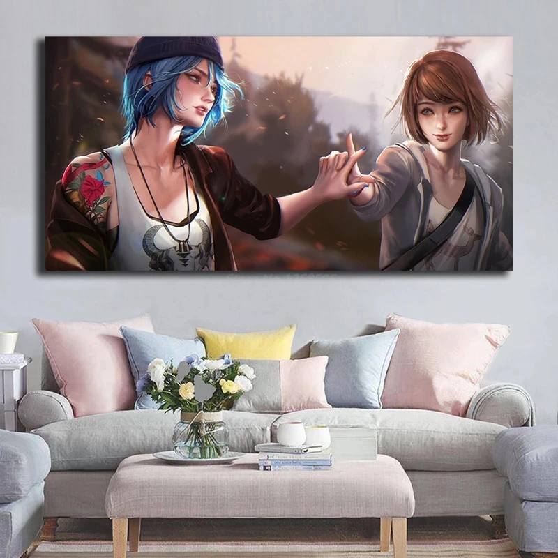 

Nordic Anime Character Canvas Painting Game Cool Girl Art Poster Home Decoration Living Room Prints and Picture Frameless Murals