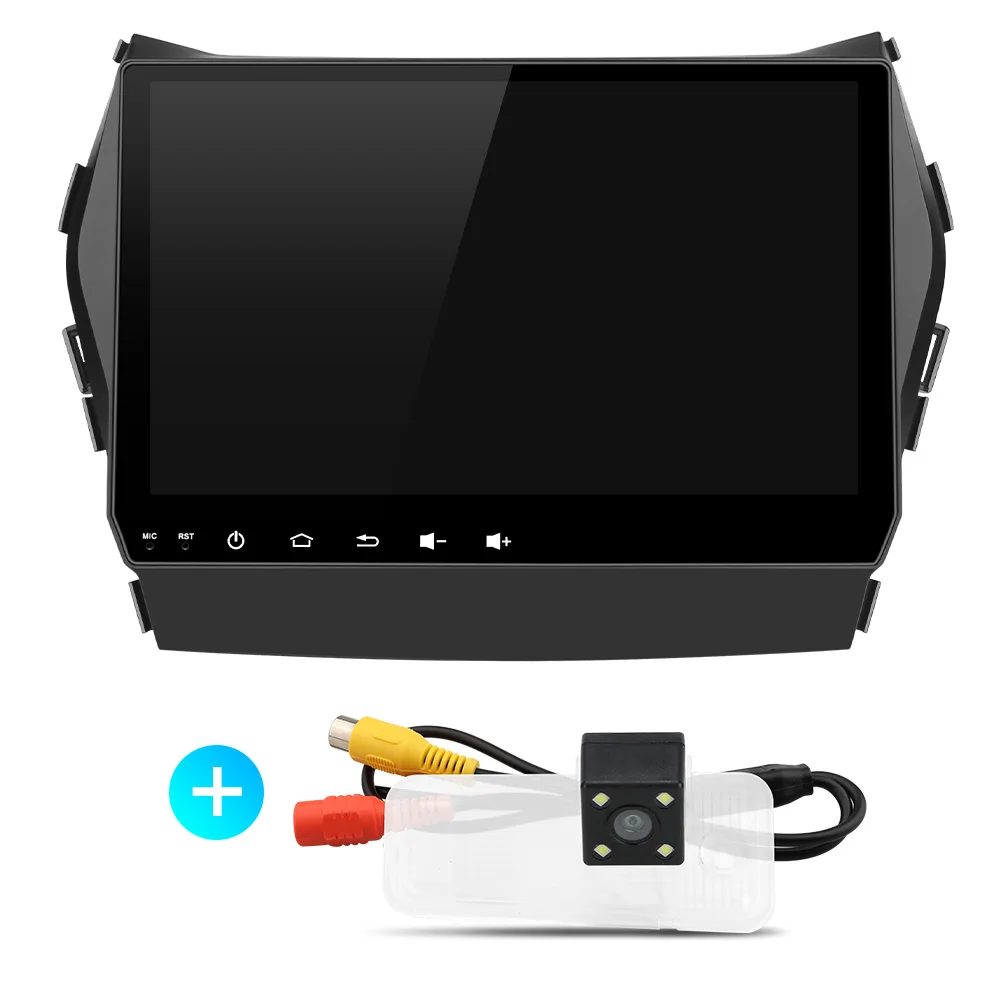 with camera Uniway AIX459071 ips android 9,0 автомобильный dvd для hyundai IX45 Santa fe 2013 автомобильный радиоприемник стерео автомобильный dvd плеер с навигацией плеер gps - Цвет: with camera